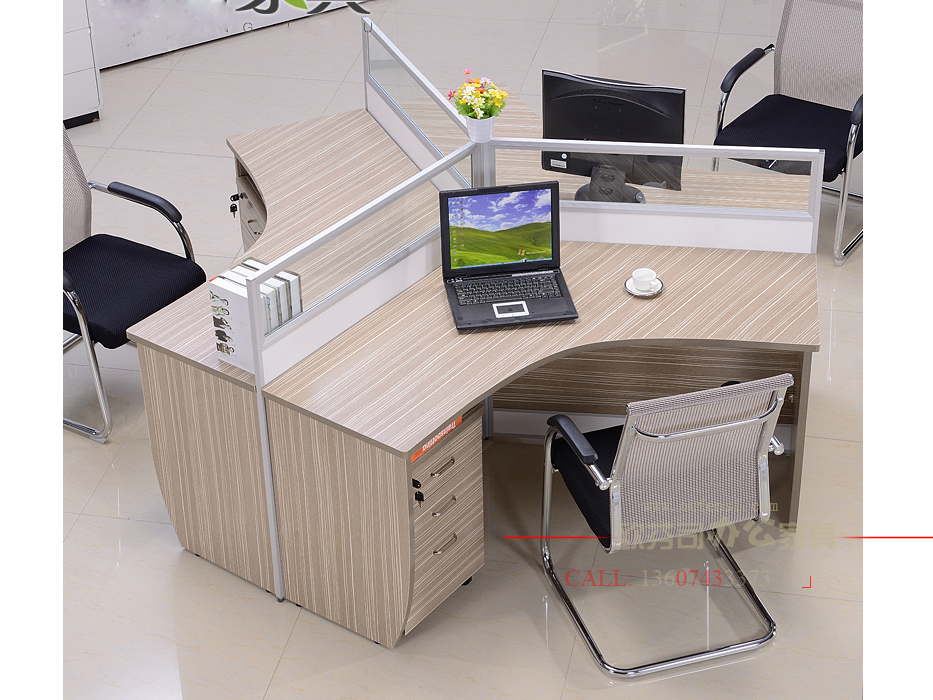 轉角屏風辦公桌007