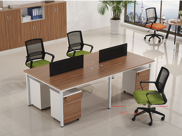 直型鋼木辦公桌002