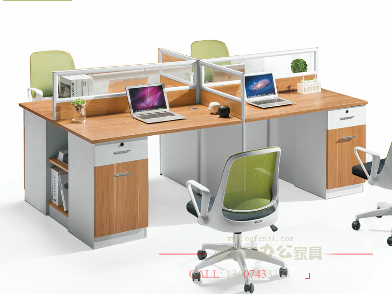 直型鋼木辦公桌005