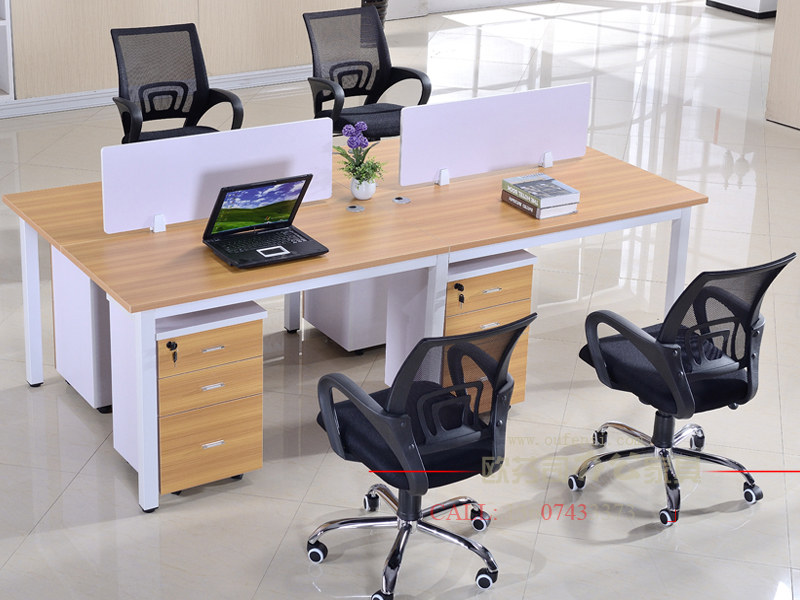 直型鋼木辦公桌004